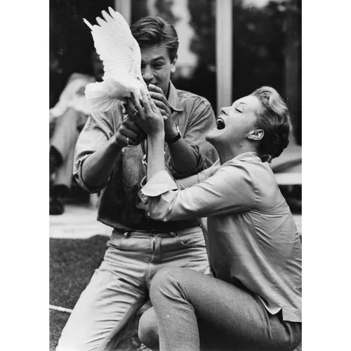 Alain Delon and Romy Schneider 1.2 x 0.8m