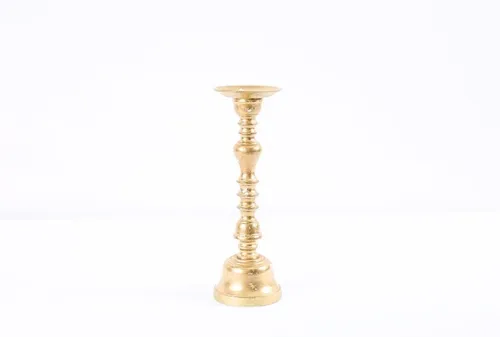 Smooth gold-plated candlestick