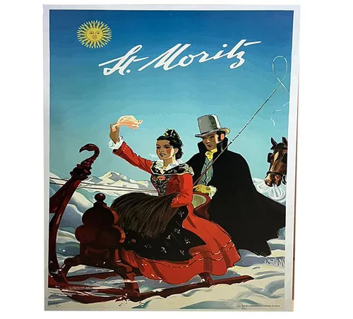 Poster vintage - St-Moritz 80x120cm