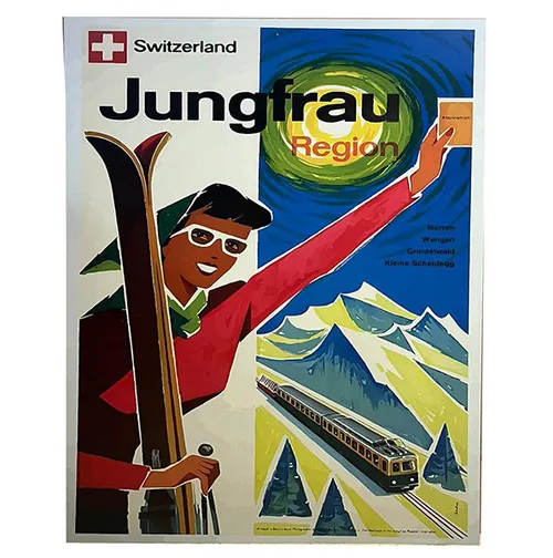 Poster vintage - Jungfrau 80x120cm