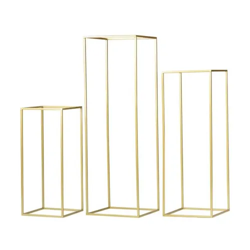 Metal Vase Column Gold