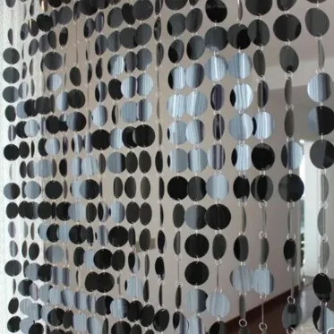 Glittering Curtains Background Silver