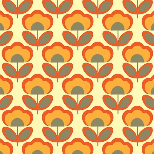 Visual Flower Orange Pattern 3x2m