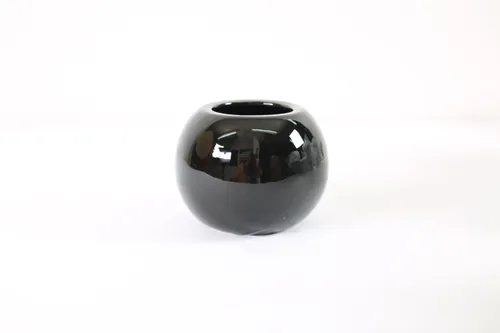 Glossy black vase