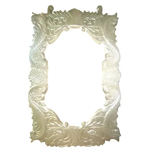 Oriental Large White Floral Frame 280x180cm