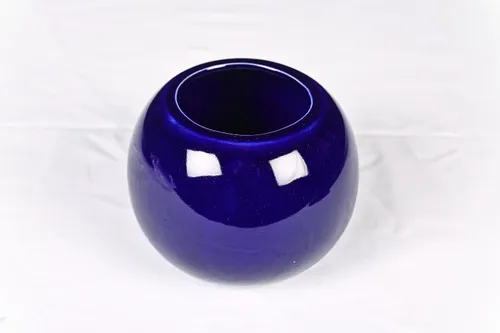 Glossy blue vase