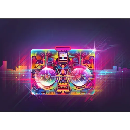 90's - Visual Colored Radio 3x2m