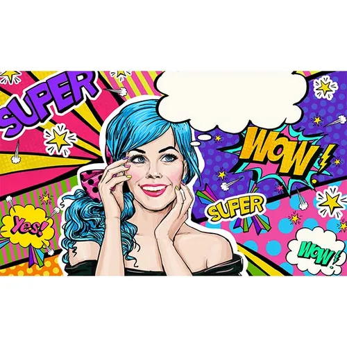 Pop Art - Visual Illustration Super WOW 3x2m