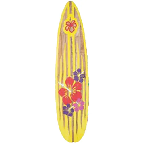 Wooden surfboard Yellow