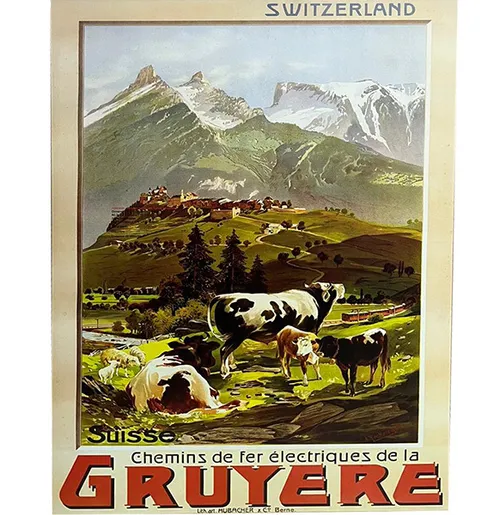Poster vintage - Gruyère 80x120cm