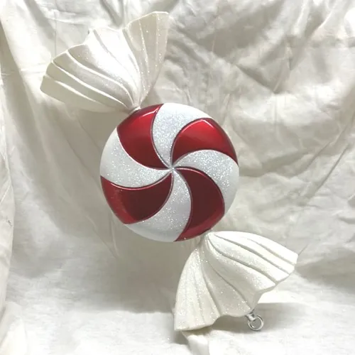 Red and White Candy Decoration Large