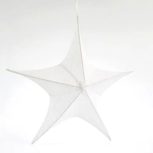 White Glitter Star