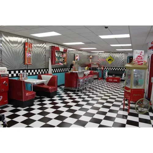 50's - Visual Indoor Cafe B&W 3x2m