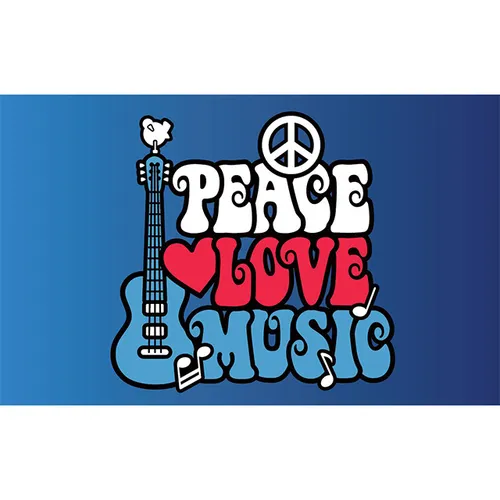 Flower Power - Visual Peace, Love, Music 3x2m