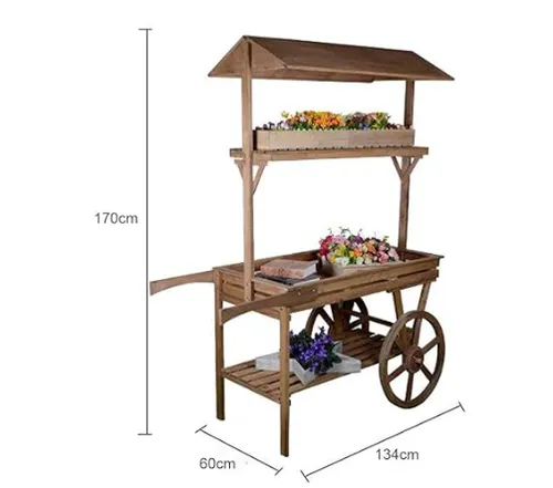 Wooden trolley