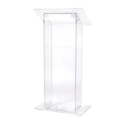 Speaker's desk in transparent plexiglass