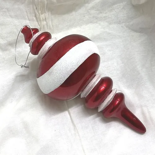 Big Red & White Christmas Ornament