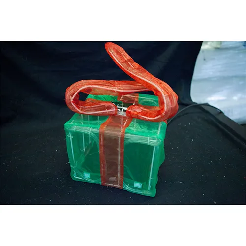 Illuminated green Christmas gift