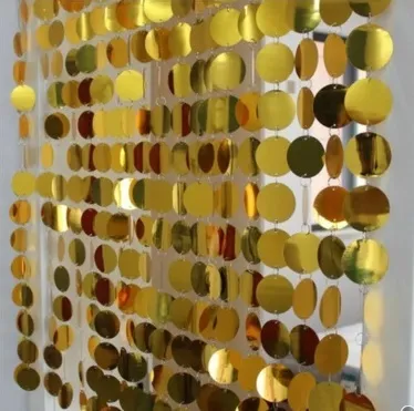 Glittering Curtains Background Gold