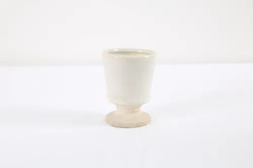 Beige pottery vase