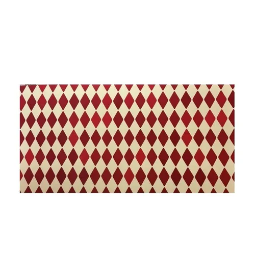 Red diamond-pattern wall - 1x2m