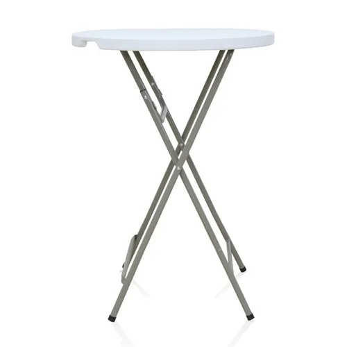 Foldable plastic high table Ø80cm