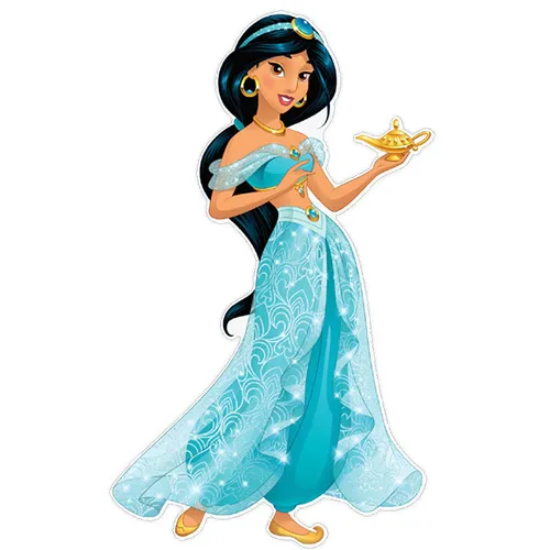 Standee of Aladdin - Jasmine blue dress
