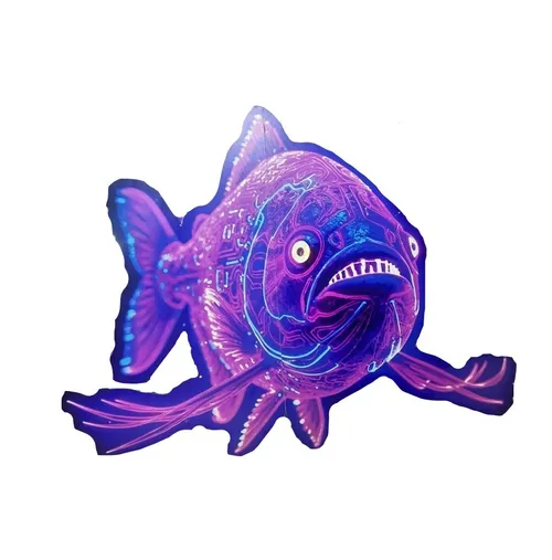 Standee piranha neon - 1.90x2.05m