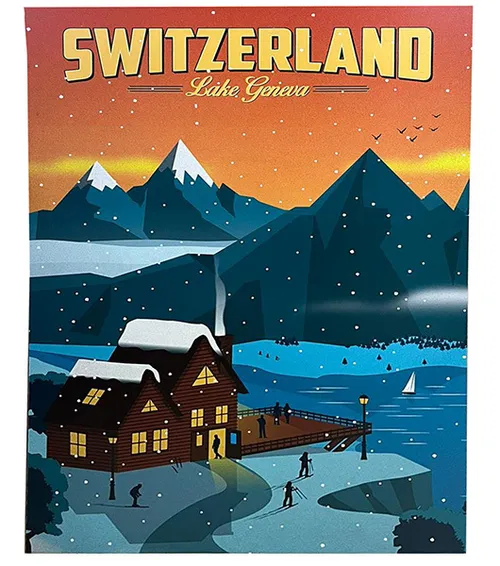 Poster vintage - Switzerland 80x120cm