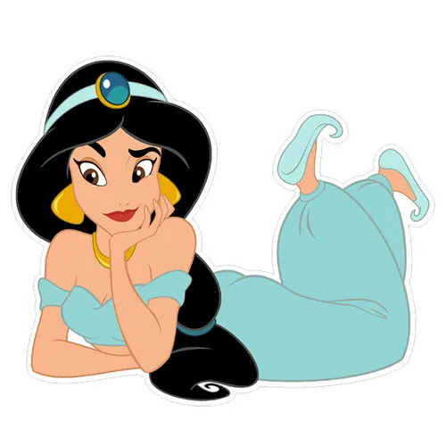 Standee of Aladdin - Jasmine lying down