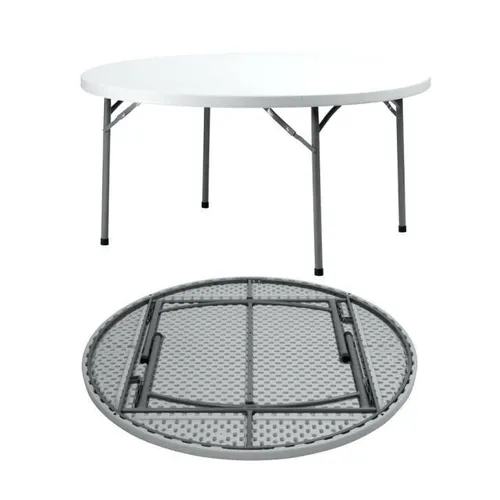 Foldable plastic round table Ø120 cm (6 pax)