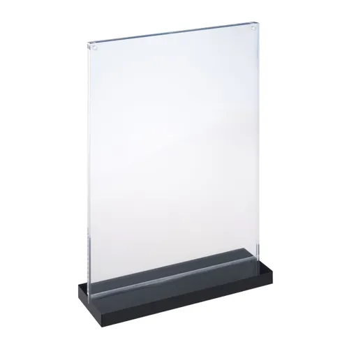 Menu holder with black base