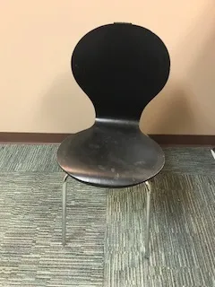 Black Chair with Silver Legs