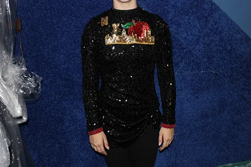 Black Sequin Dress w/ NYC Emblem - XLA