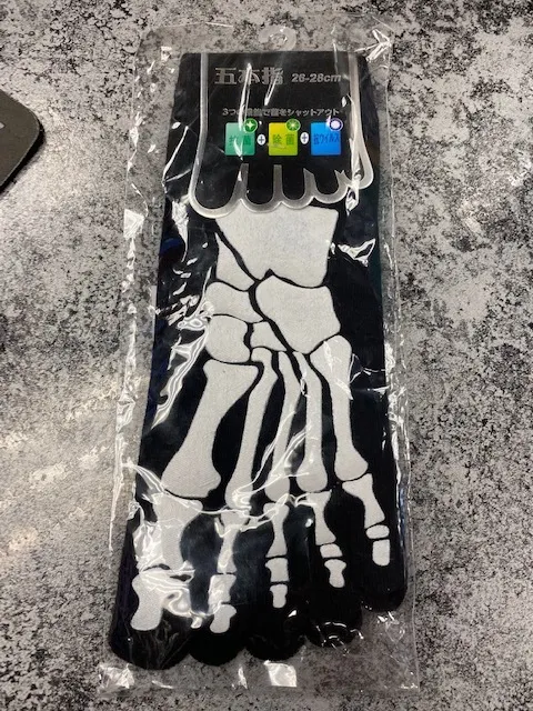 Skeleton Toe Socks One Size