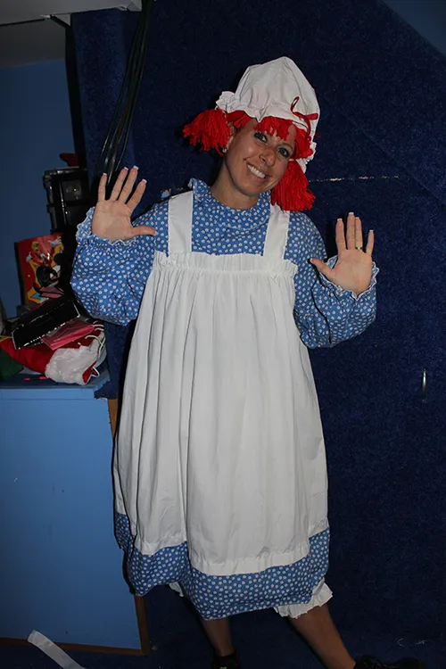 Rag Doll w/ Bloomers, Dress & Hat.