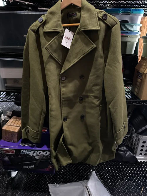 Green Peacoat- XL