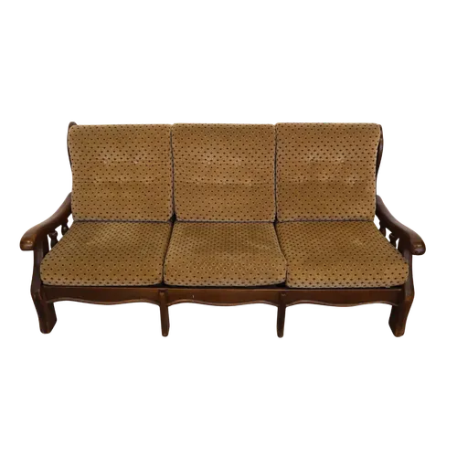 Canapé aux coussins dorés