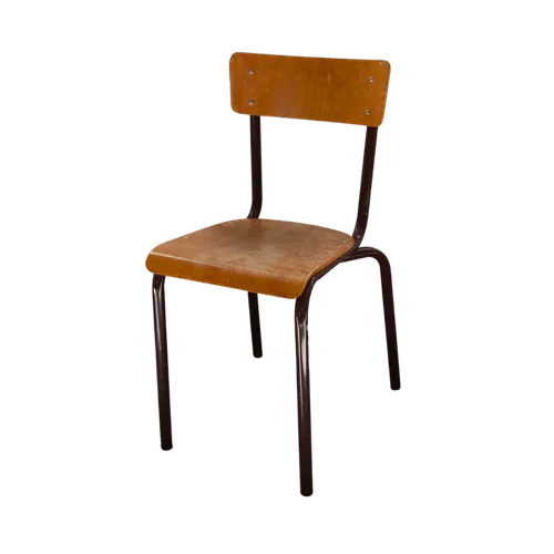 Chaises écolier brunes
