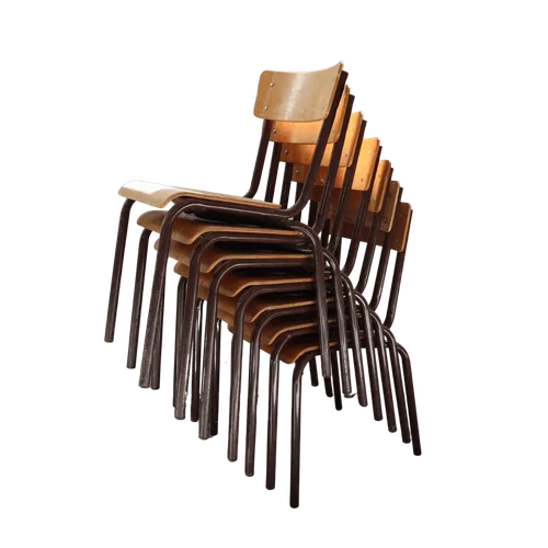 Chaises écolier brunes