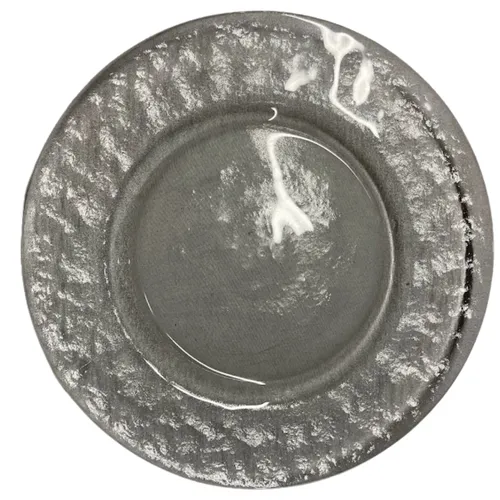 Clear Textured Dinner Plate