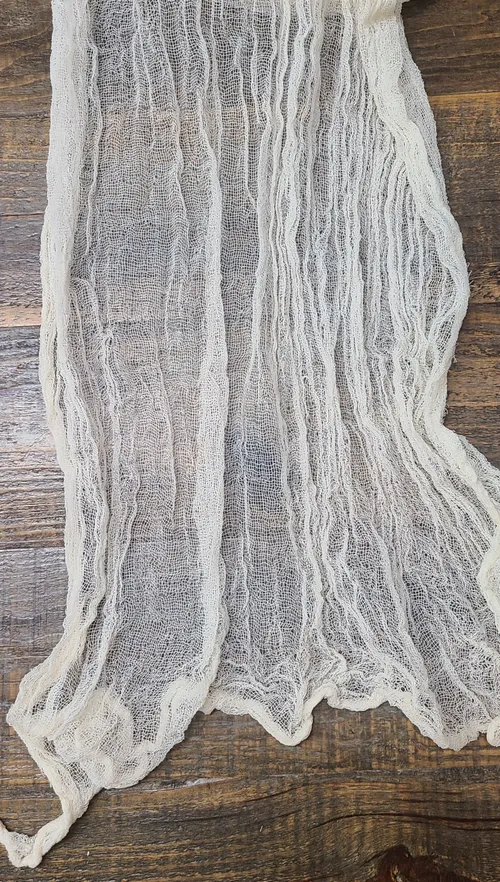Cream Gauze Table Runner