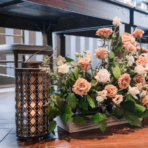 Gold Cylinder Lantern