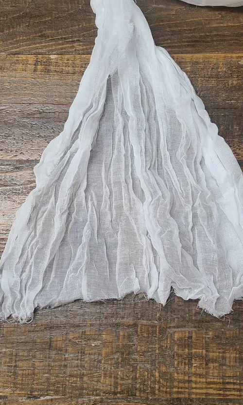 White Cheesecloth Table Runner