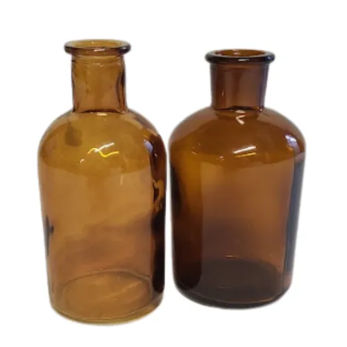 Plain Amber Bud Vases