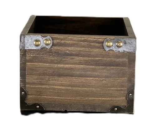 Dark Brown Box with Metal Trim