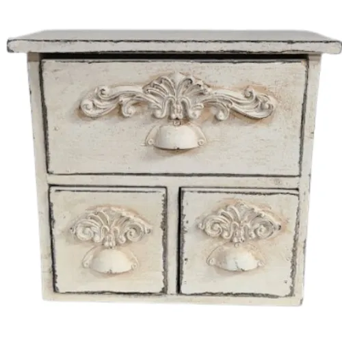 White Vintage Style Mini Drawer