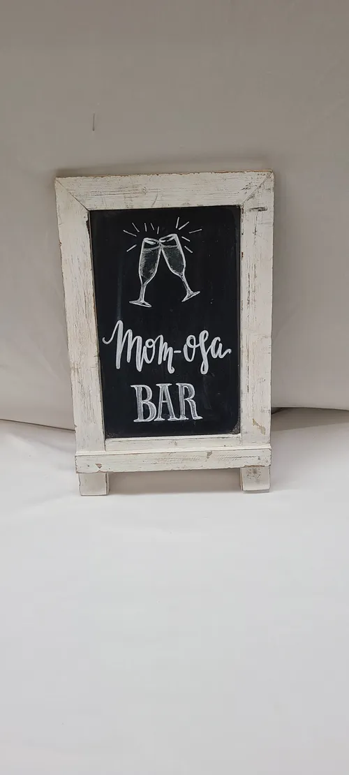 White Wood Chalkboard