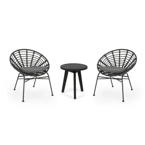 Gray Rattan Seating Set
