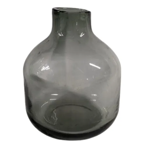 Gray Glass Bud Vase